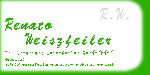 renato weiszfeiler business card